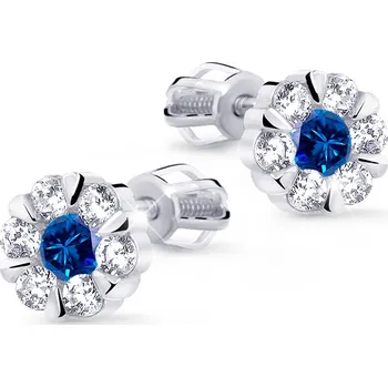 Náušnice Cutie Diamonds Skvostné náušnice z bílého zlata se safíry a diamanty DZ8039-30-SF-X-2 + 2 měsíce na vrácení zboží