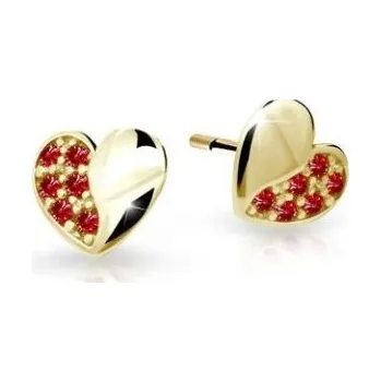 Náušnice Cutie Jewellery Dětské náušnice ze žlutého zlata C2160-30-X-1 červená + 2 měsíce na vrácení zboží