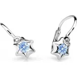 Cutie Jewellery Dětské náušnice z bílého zlata C2159-10-X-2 světle modrá + 2 měsíce na vrácení zboží