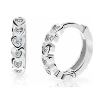 Náušnice Cutie Diamonds Dětské kruhové náušnice z bílého zlata s brilianty C3339-10-10-X-2-D + 2 měsíce na vrácení zboží