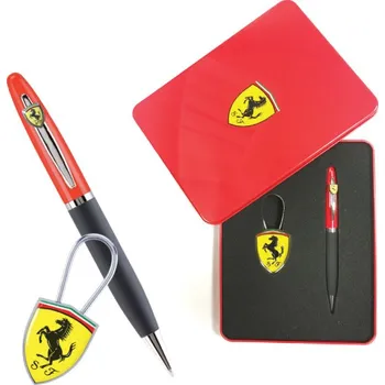 Scuderia Ferrari Maranello dárkový set- Ballpoint pero a přívesek v krabičce