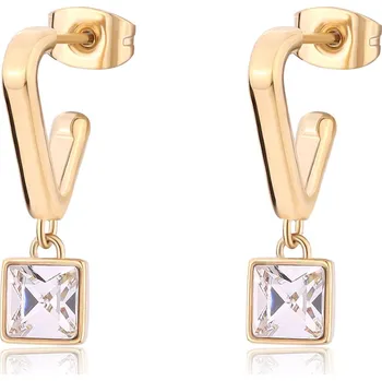 Módní doplněk S'Agapõ Pozlacené visací náušnice s krystaly Luce SCE40 + 2 měsíce na vrácení zboží