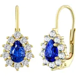 Silvego Zlaté náušnice s přírodním modrým topazem SILVEGO31866Y + 2 měsíce na vrácení zboží