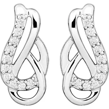 Módní doplněk Silver Cat Stříbrné náušnice s kubickými zirkony SC549 + 2 měsíce na vrácení zboží