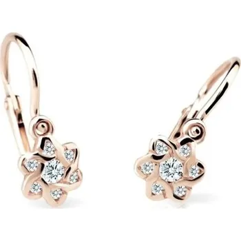 Náušnice Cutie Diamonds Dětské náušnice z růžového zlata s brilianty DC2149-10-00-X-4 + 2 měsíce na vrácení zboží