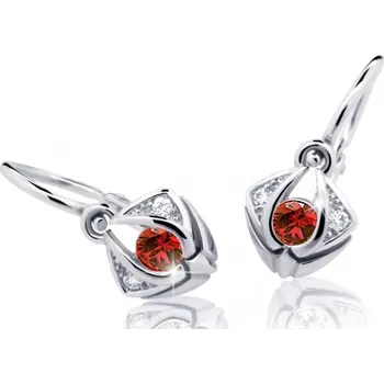 Náušnice Cutie Jewellery Krásné dětské náušnice z bílého zlata C2217-10-X-2 červená + 2 měsíce na vrácení zboží