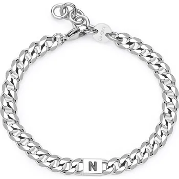 Náramek S'Agapõ Pánský ocelový náramek s písmenem N Monogram SMG24 + 2 měsíce na vrácení zboží
