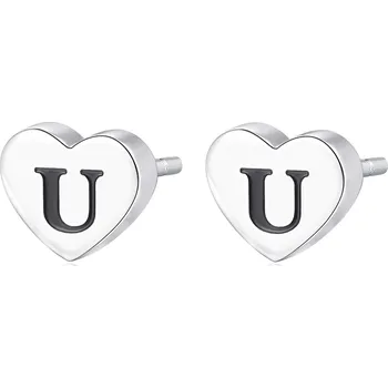 Módní doplněk S'Agapõ Ocelové náušnice s písmenem U Click SCK113 + 2 měsíce na vrácení zboží