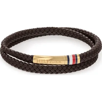 Šperk Tommy Hilfiger Hnědý kožený náramek s ocelovým zapínáním 2790551 + 2 měsíce na vrácení zboží