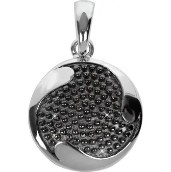 Módní doplněk Silver Cat Stříbrný přívěsek s černými zirkony SC086 + 2 měsíce na vrácení zboží