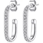 S'Agapõ Ocelové oválné náušnice s čirými krystaly Vibes SVB22 + 2 měsíce na vrácení zboží