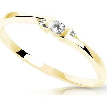 Prsten Cutie Diamonds Minimalistický prsten ze žlutého zlata s brilianty DZ6714-3053-00-X-1 64 mm + 2 měsíce na vrácení zboží