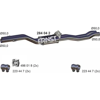 Tlumič výfuku Střední tlumič výfuku ERNST 284042