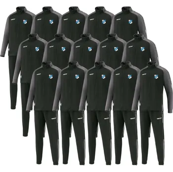 saller tepláková - tréninková souprava X.72 15 ks vč. potisku BARVA: 380 černá-šedá, Velikost: S