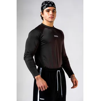 Oblečení a móda NEBBIA Seamless tričko s dlouhým rukávem POWER černá XXL