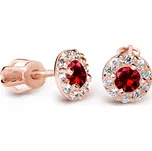 Cutie Diamonds Luxusní náušnice z růžového zlata s rubíny a diamanty DZ60167-30-RU-X-4 + 2 měsíce na vrácení zboží
