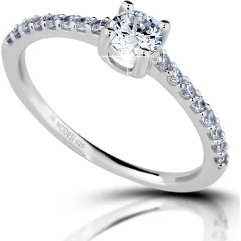 Prsten Modesi Stříbrný zásnubní prsten se třpytivými zirkony M01118 60 mm + 2 měsíce na vrácení zboží