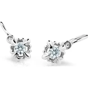 Náušnice Cutie Diamonds Slušivé dětské náušnice z bílého zlata s brilianty DC2212-10-00-X-2 + 2 měsíce na vrácení zboží