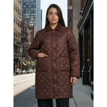 Dámský kabát Sinsay - Prošívaný kabát - hnědá - 164GZ-82X - 164GZ-82X-XXL