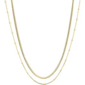 Módní doplněk S'Agapõ Nádherný pozlacený dvojitý náhrdelník Chunky SHK09 + 2 měsíce na vrácení zboží