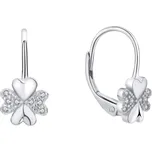 MOISS Hravé stříbrné náušnice se zirkony čtyřlístky E0000565 + 2 měsíce na vrácení zboží