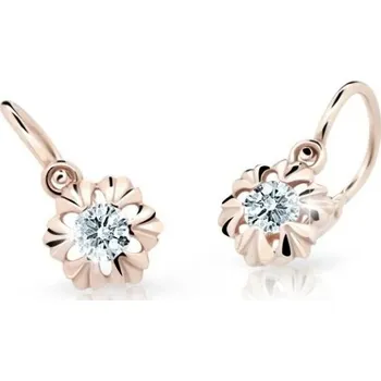 Náušnice Cutie Diamonds Něžné dětské náušnice z růžového zlata s brilianty DC2213-10-00-X-4 + 2 měsíce na vrácení zboží