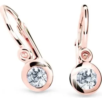 Náušnice Cutie Diamonds Dětské náušnice z růžového zlata s brilianty DC1537-10-00-X-4 + 2 měsíce na vrácení zboží