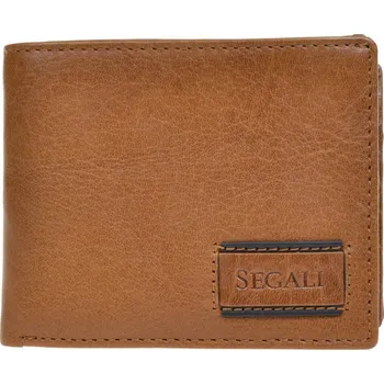Peněženka SEGALI Pánská kožená peněženka 70076 lt. cognac + 2 měsíce na vrácení zboží