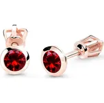 Cutie Diamonds Elegantní náušnice z růžového zlata s rubíny DZ8003-30-RU-X-4 + 2 měsíce na vrácení zboží