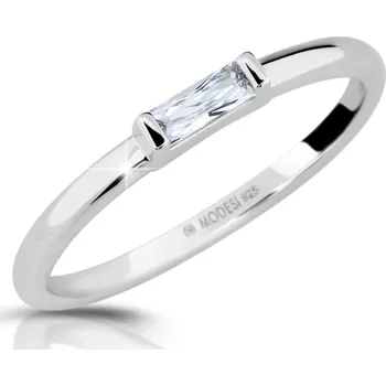 Módní doplněk Modesi Minimalistický stříbrný prsten se zirkonem M01012 55 mm + 2 měsíce na vrácení zboží