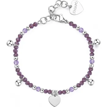 Náramek S'Agapõ Korálkový náramek s přívěsky Srdce Glint SGI11 + 2 měsíce na vrácení zboží