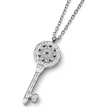 Šperk Oliver Weber Originální náhrdelník Klíč s čirými zirkony Swarovski Unlock 12159 + 2 měsíce na vrácení zboží