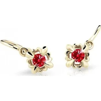 Náušnice Cutie Jewellery Roztomilé dětské náušnice ze žlutého zlata C2212-10-X-1 červená + 2 měsíce na vrácení zboží