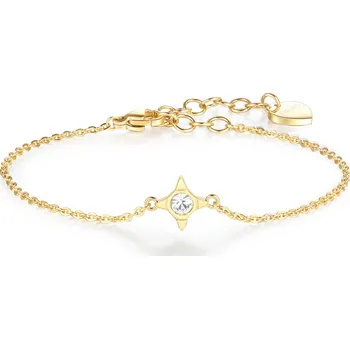 Módní doplněk S`Agapõ Pozlacený náramek s hvězdou Click SCK15 + 2 měsíce na vrácení zboží