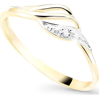 Prsten Cutie Jewellery Půvabný zlatý prsten se zirkony Z8023–10-X-1 55 mm + 2 měsíce na vrácení zboží