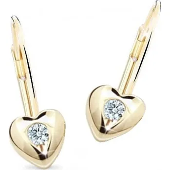 Náušnice Cutie Jewellery Zlaté dětské náušnice C1556-55-X-1 červená + 2 měsíce na vrácení zboží