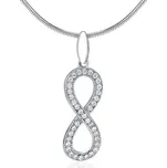 Silvego Stříbrný přívěsek Nekonečno s mikro zirkony JJJP0454 + 2 měsíce na vrácení zboží