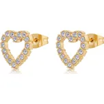 S'Agapõ Romantické náušnice srdíčka s krystaly Twinkle SWN22 + 2 měsíce na vrácení zboží