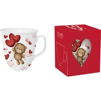 Porcelánový hrnek MEDVĚD S BALÓNY 650 ml v krabičce