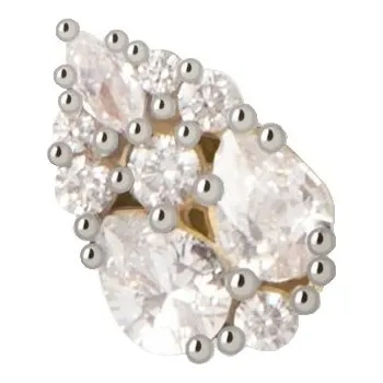 Šperk PDPAOLA Pozlacená single náušnice s čirými zirkony Vanilla PG01-059-U + 2 měsíce na vrácení zboží