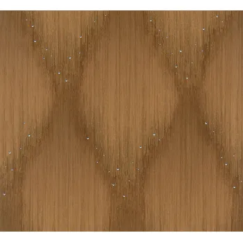 Marburg Vliesová tapeta na zeď, hnědo-zlatá, grafický vzor s krystaly, 35885, Papis Loveday Fashion Icon, Marburg, velikost 10 x 0,7 m