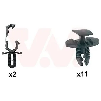 Kapota Montážní sada, víko motoru VAN WEZEL 0937797