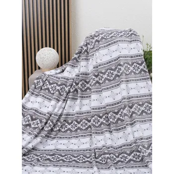 Deka mikroplyš 150 × 200 cm – Winter šedé