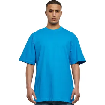 Prodloužené bavlněné rovné pánské triko Urban Classics 180 g/m Barva: Tyrkysová, Velikost: 4XL