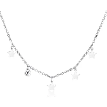Náhrdelník S'Agapõ Hvězdný ocelový náhrdelník Luce SCE02 + 2 měsíce na vrácení zboží