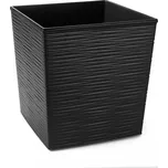 Plastový květináč Juka vroubek 250x250 mm, černý