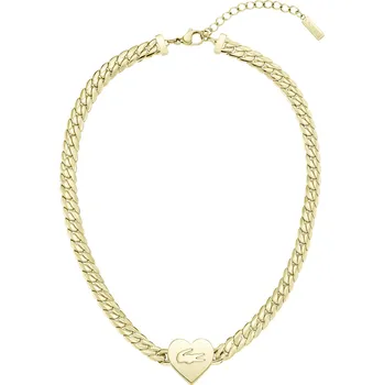 Šperk Lacoste Výrazný pozlacený náhrdelník pro ženy Love My Croc 2040462 + 2 měsíce na vrácení zboží