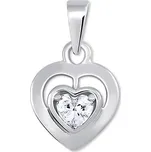 Soliter Romantický přívěsek z bílého zlata Srdce 246 001 00471 07 + 2 měsíce na vrácení zboží