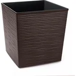 Plastový květináč Juka vroubek 250x250 mm, mocca