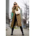 Jadberg Women Dámský dlouhý kabát s kapucí Sunny-Khaki Velikost: S-M